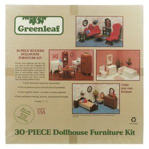Greenleaf Dollhouse Furniture Kit Wood NEW